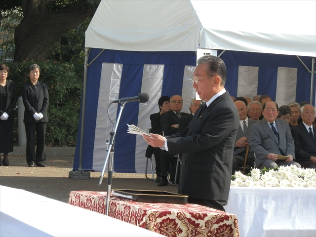 2012年11月１日　横浜市戦没者追悼式